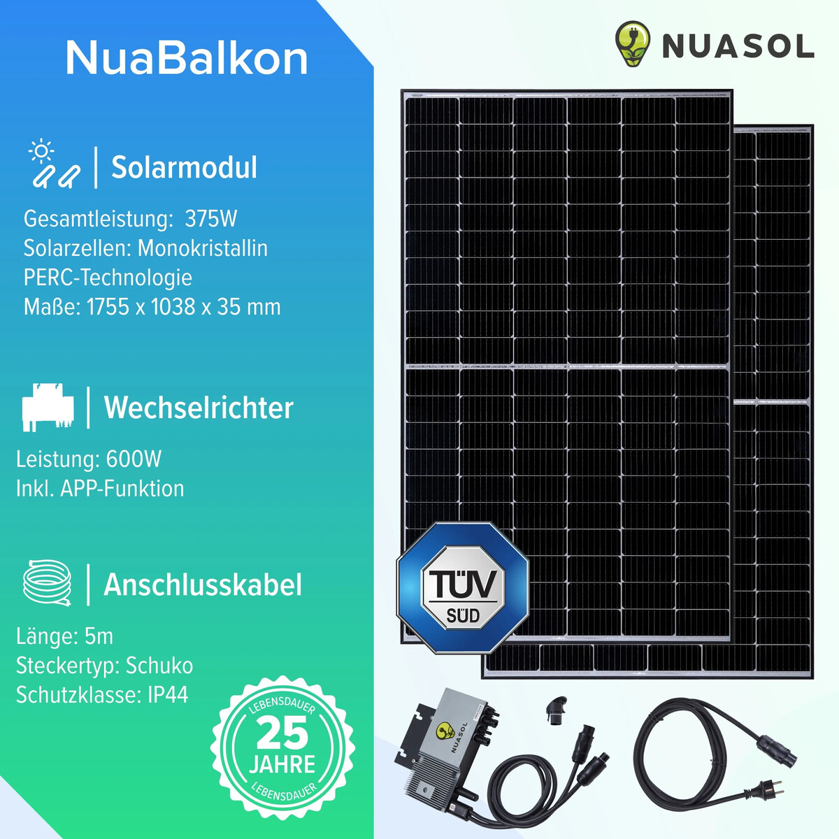 Verwunderlich Nuasol Balkonkraftwerk Test Ebenbild