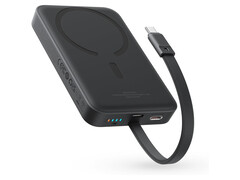 Die neue MagSafe Powerbank von Baseus hat auch ein USB-C-Kabel integriert. (Bild: Amazon)