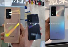 Startet erst am 22. Januar: Das Honor V40 zeigt sich in allen drei Farboptionen bereits in freier Wildbahn.