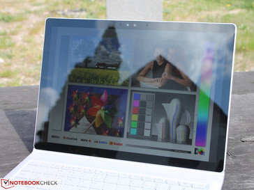 Im Tageslicht macht die hohe Helligkeit ...