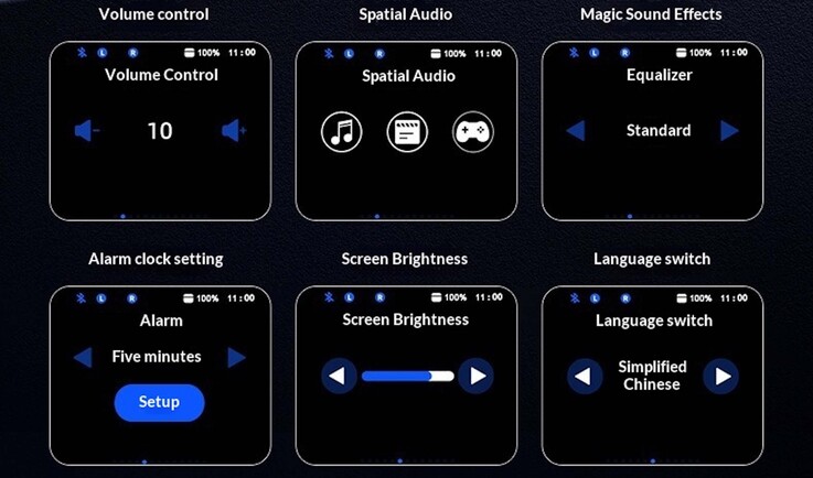 Auf dem Display lassen sich verschiedene Einstellungen gleich vornehmen