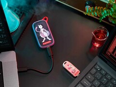 Die abgebildete tragbare SSD „SANDISK Mewtwo“ zum 30-jährigen Jubiläum von Pokémon sowie der USB-C-Stick „Mew“
