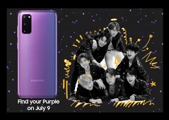 Samsung bringt ein violettes Galaxy S20+ und Galaxy Buds+ als BTS Special Edition. (Fan-Bild)