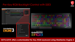 Tastenindividuelle RGB-Beleuchtung wird konfiguriert und für spezielle Games gespeichert. (Quelle: MSI)
