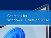Offizielles Microsoft-Werbebanner zur Ankündigung der kommenden Windows-11-Version 26H2