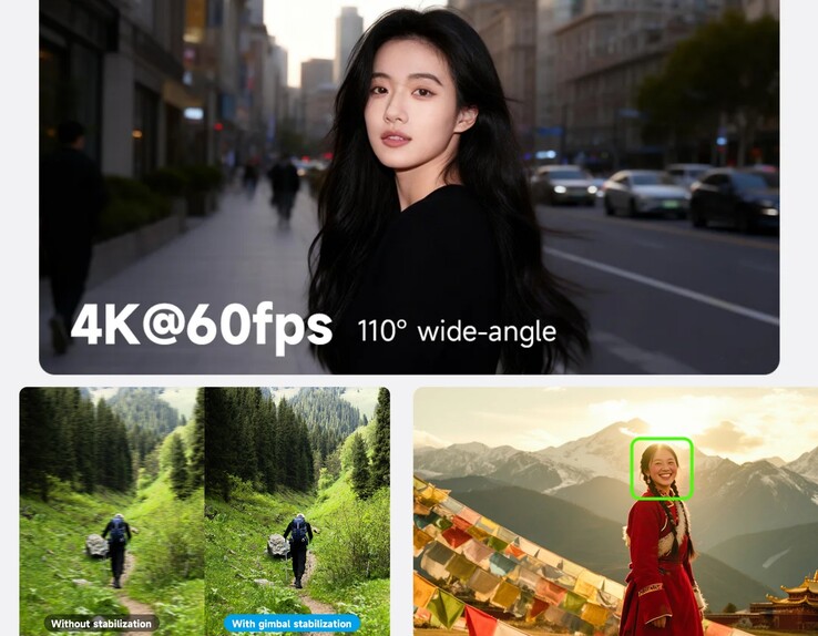 Die Feiyu Pocket 4 kann Videos mit bis zu 4K/60fps aufnehmen.