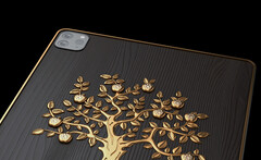 Das iPad Pro Grand Apple von Caviar ist mit über einem Kilogramm Gold und mit dutzenden Diamanten verziert. (Bild: Caviar)