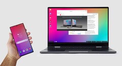 Das NexDock Wireless verwandelt ein Smartphone ins 13 Zoll Ultrabook, ganz ohne Kabel. (Bild: Nex Computer)
