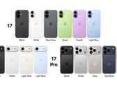 Die iPhone 17 Familie wie sie Ende Juli 2025 für September erwartet wird: Nicht nur als Renderbilder sondern auch als Dummys. (Bildquelle: @TheAppleHub)