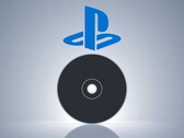 Eine PS5-Disc und das PlayStation-Logo