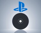 Eine PS5-Disc und das PlayStation-Logo