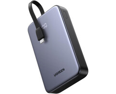 Ugreen hat eine neue Powerbank mit integriertem USB-C Kabel auf den Markt gebracht. (Bildquelle: Amazon)