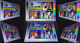 Große Betrachtungswinkel mit leichten Farbveränderungen an den Rändern