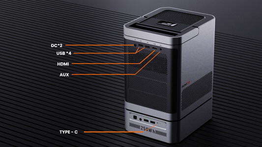 Der Akku kann modular befestigt werden