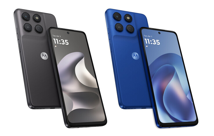 Das Moto G37 Power kommt in vier Farbvarianten auf den Markt, dazu gehören Blau und Schwarz