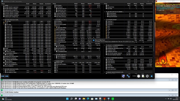 Stresstest Prime95 + FurMark