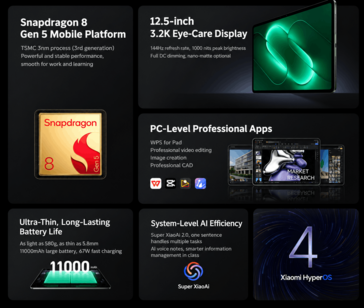 Die wichtigsten Funktionen und technischen Daten des Xiaomi Pad 9 Pro im Überblick