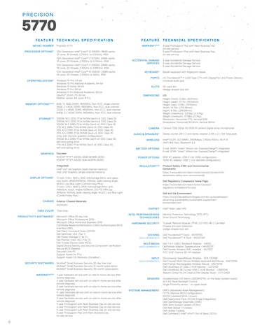 Precision 5770 Datenblatt