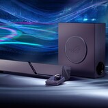 Die ROG Gjallar Gaming Soundbar mit kabellosem Subwoofer und Audio-Control-Hub