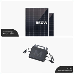 Balkonkraftwerk mit Astroenergy-Solarmodulen und Marstek-Wechselrichter