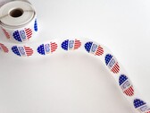 Rolle mit I-Voted-Aufklebern in den Farben der US-Flagge