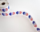 Rolle mit I-Voted-Aufklebern in den Farben der US-Flagge