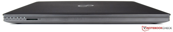 vorne: Status LED's, SD-Kartenleser