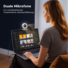 Ugreen 2K-Webcam mit Ringlicht