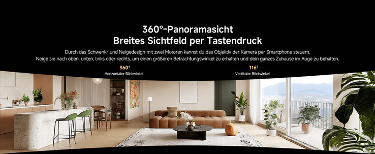 Die Kamera selbst ist schwenk- und neigbar (Bildquelle: Xiaomi)