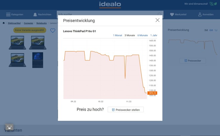 Preisverlauf (Quelle: Idealo)