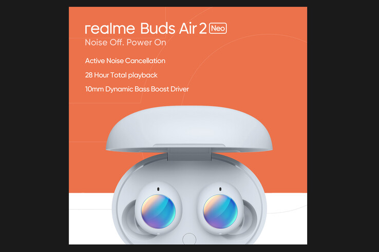 Die Realme Buds Air 2 Neo bieten eine aktive Geräuschunterdrückung zum mutmaßlich günstigen Preis. (Bild: Realme)