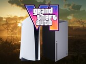 GTA 6 Logo mit PS5 und Xbox Konsolen