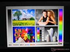 Große IPS-Betrachtungswinkel. Kontrast und Farben verschlechtern sich bei Betrachtung aus extremen Winkeln.