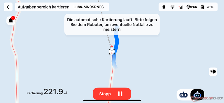 Luba Mini bei der automatischen Kartierung