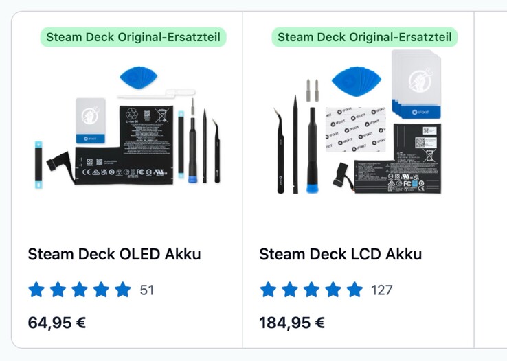 Der Akku für das Steam Deck LCD kostet derzeit 180 Euro, plus 5 Euro für das erforderliche Werkzeug.
