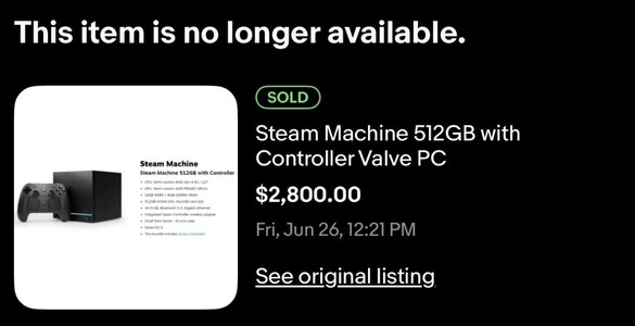 Steam Machine auf eBay US