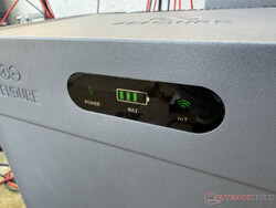 Eine kleine Anzeige am SolarFlow 2400 Pro informiert über den Ladestand