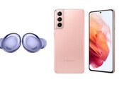 Die neuen Galaxy Buds Pro gibts nur beim Kauf eines Galaxy S21 Ultra, Käufer der günstigeren Modelle erhalten die älteren Galaxy Buds Live. (Bild: Samsung)
