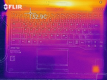 Wärmebildaufnahme im Leerlauf - Oberseite