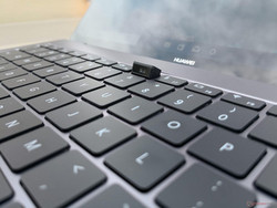 Huaweis neues MateBook X Pro hat eine Pop-Up-Webcam (mit grauenhaftem Blickwinkel; Bild: Huawei)