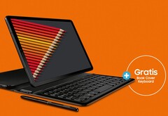 Das Galaxy Tab S4 ist offiziell. Wer jetzt vorbestellt erhält das Book Cover Keyboard gratis dazu.