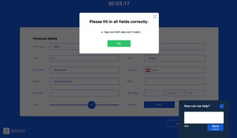 Wenn man einfach beliebige Daten eingibt, wird sogar Mathe verlangt.