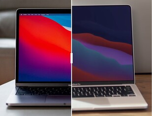 Intel hat Apples Displayränder am MacBook Pro wegretuschiert. (Vergleichsbild: TheVerge)