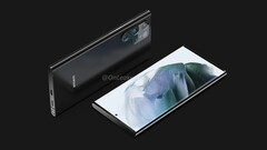Das Samsung Galaxy S22 Ultra kommt Gerüchten zufolge mit einem Kameramodul in P-Form. (Bild: @Onleaks / Digit)