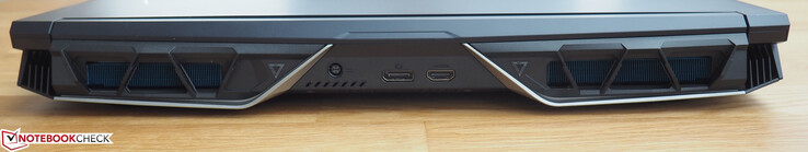 Rückseite: DC-in, DisplayPort, HDMI