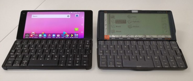 Das Gemini PDA links, der Psion der Serie 5 vom Jahr 1997 rechts.