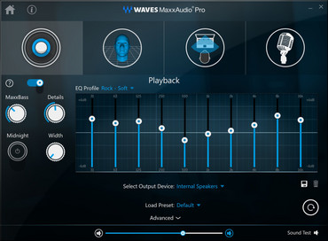 Waves MaxxAudio Pro mit konfigurierbarem Equalizer