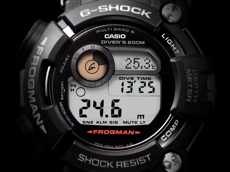 Nahaufnahme der G-Shock Frogman GWF-D1000BC-1JF