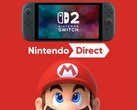 Next Nintendo Direct with Switch 2 above Mario (Image source: Nintendo of America with edits)