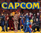 Das Capcom-Logo mit Figuren aus seinen Spielen. Der japanische Publisher hat die Welle von Entlassungen, von der westliche Spielestudios betroffen ist, weitgehend vermieden.